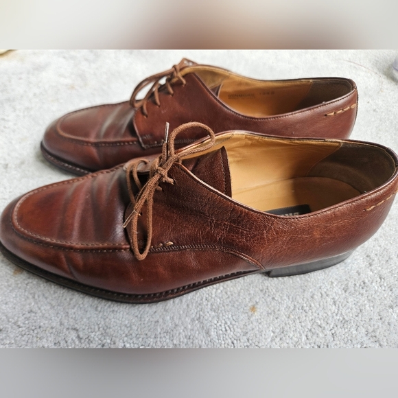 Bally Vintage Mens Brown Leather Dunmore Shoes Size 10.5D - Picture 3 of 9